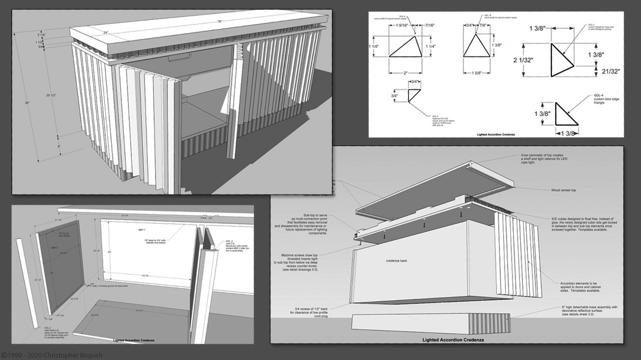 Breaking Down the Design Vernacular - 2007 design by Jamie Adler, Diane Russell. Built by Phyllis Morris Originals. Engineered 3D modelling by Christopher Bogush.